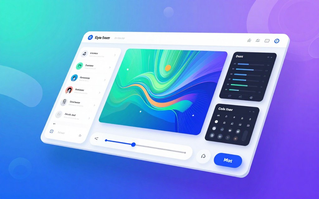 creative AI style transfer platform interface creative AI style transfer platform interface